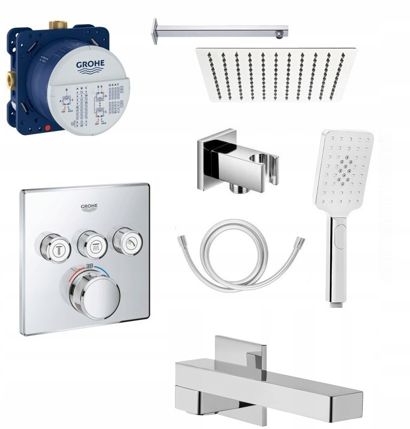 Zestaw wannowy z baterią Grohe Smartcontrol deszczownica 30cm