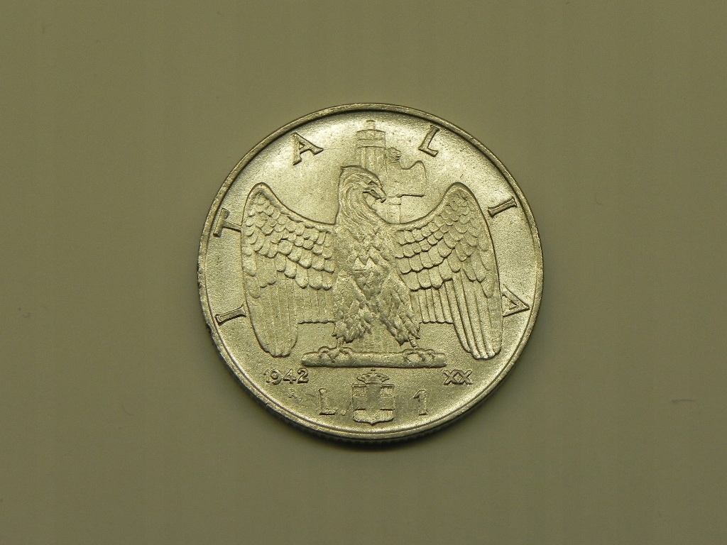 4437/ 1 LIRA 1942 WŁOCHY