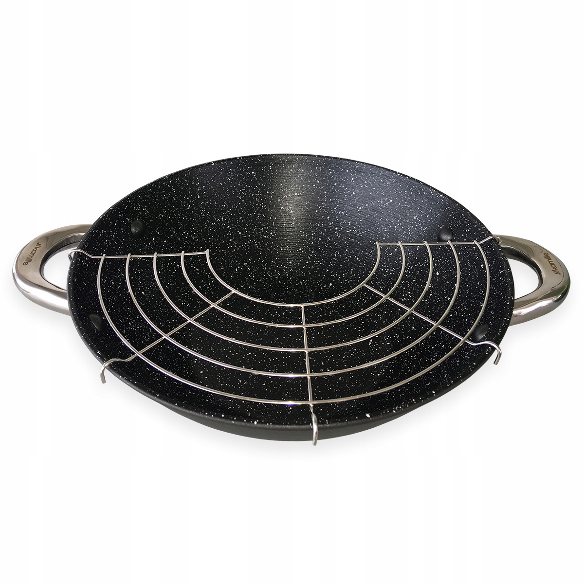 WOK ŻELIWNY PATELNIA MARMUROWA 26 INDUKCJA KAMILLE Średnica 26 cm