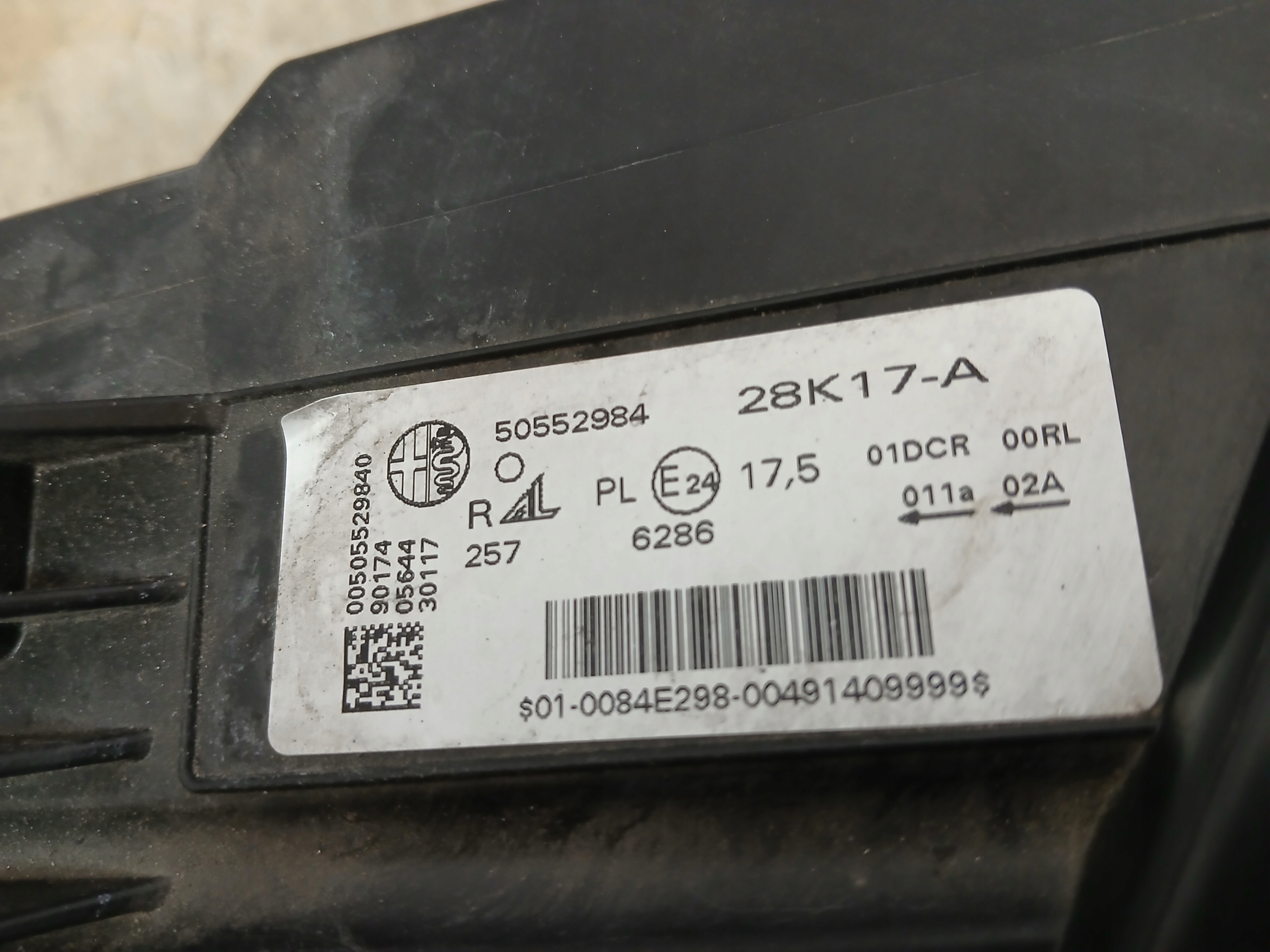 light front right ALFA ROMEO STELVIO XENON LED 50552984