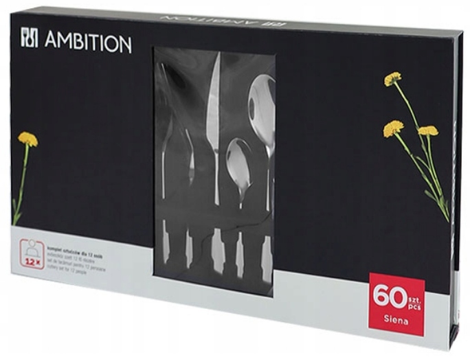 

Ambition 60 Sztućce Siena Zestaw Komplet 12 Osób