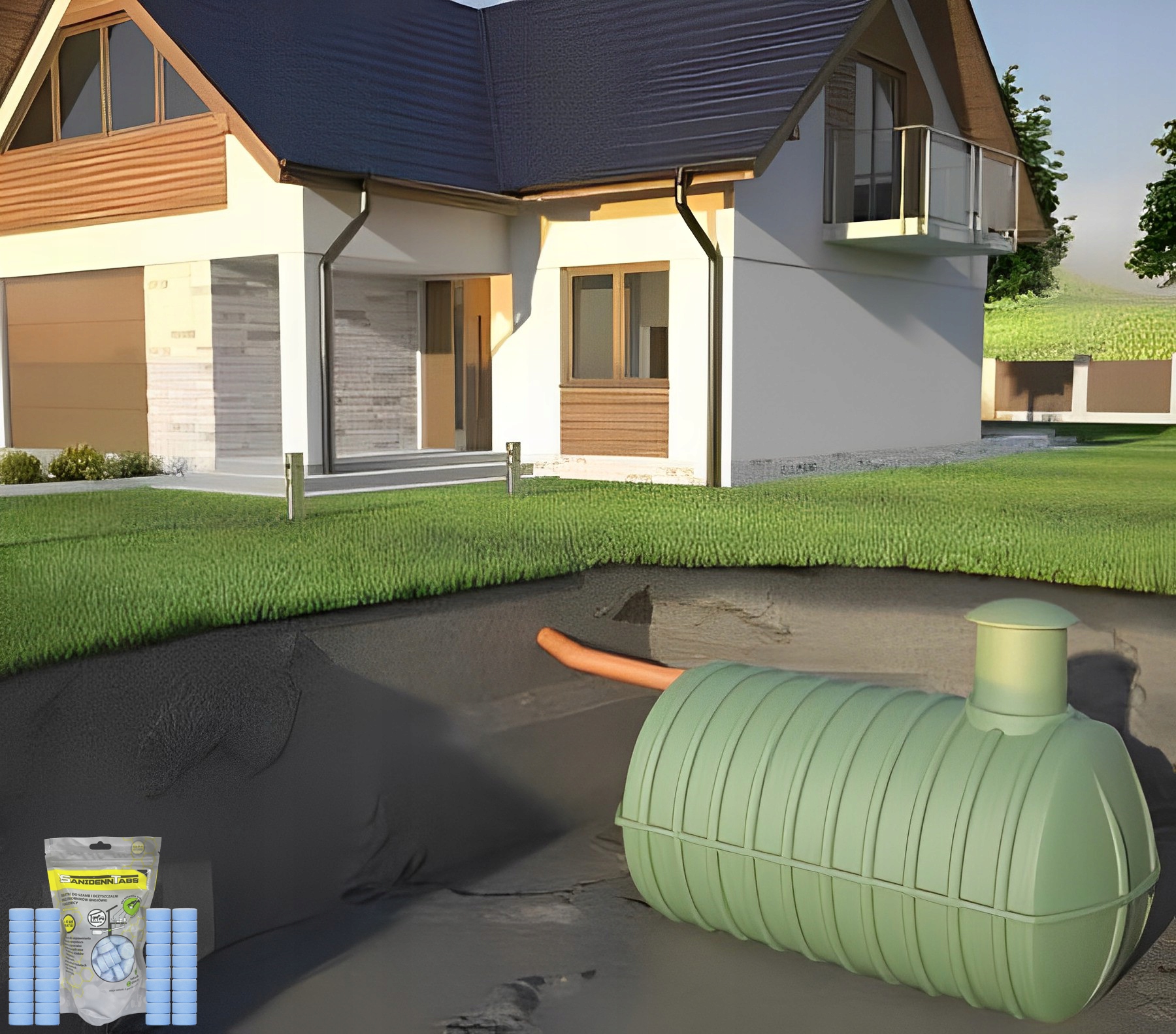 БАКТЕРІЇ ДЛЯ Септиків очисних споруд ТАБЛЕТКИ НА РІК САНІДЕНН ТАБС БІОПРЕПАРАТ Виробник Біобакт