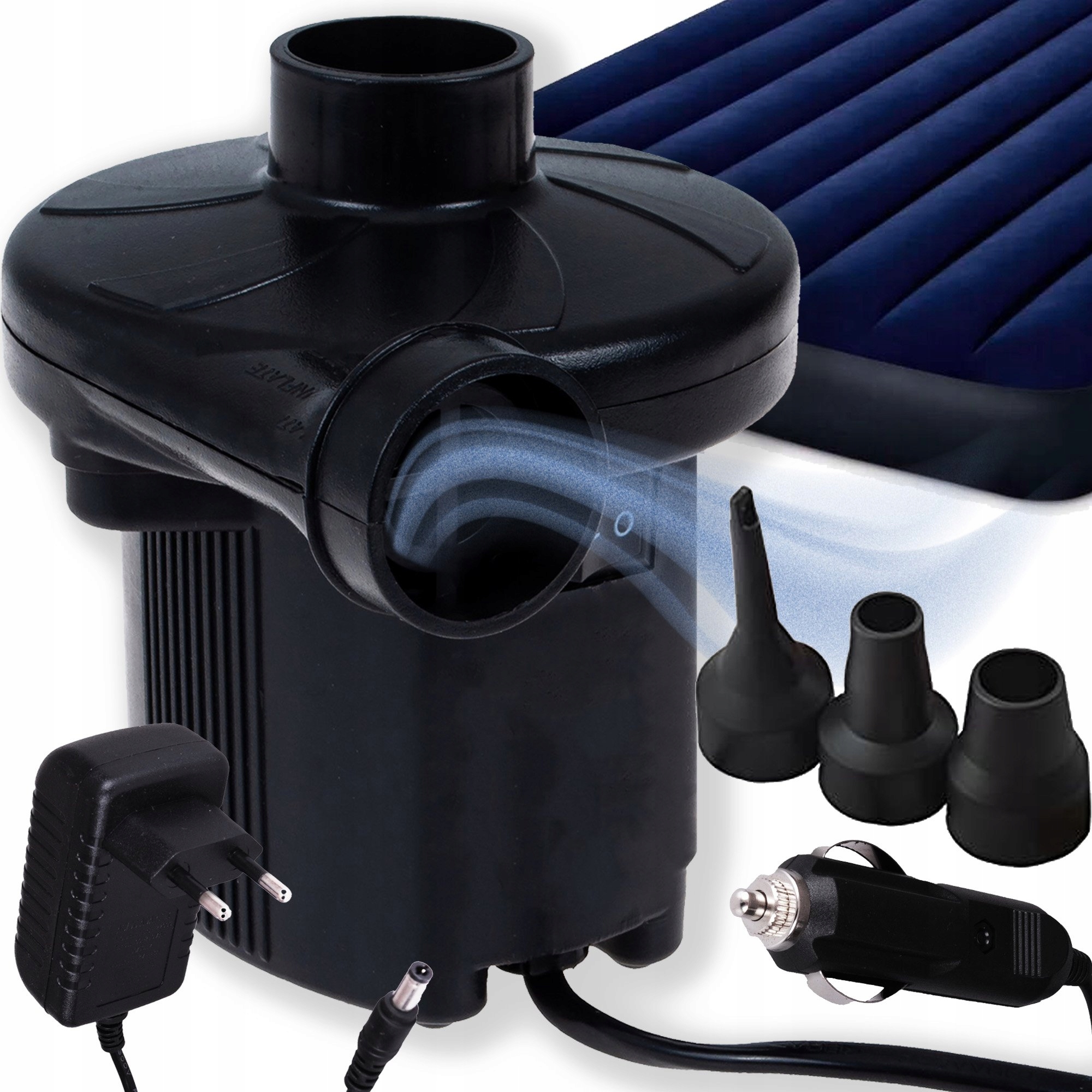 POMPKA ELEKTRYCZNA MATERACA PIŁKA BASEN 12V 230