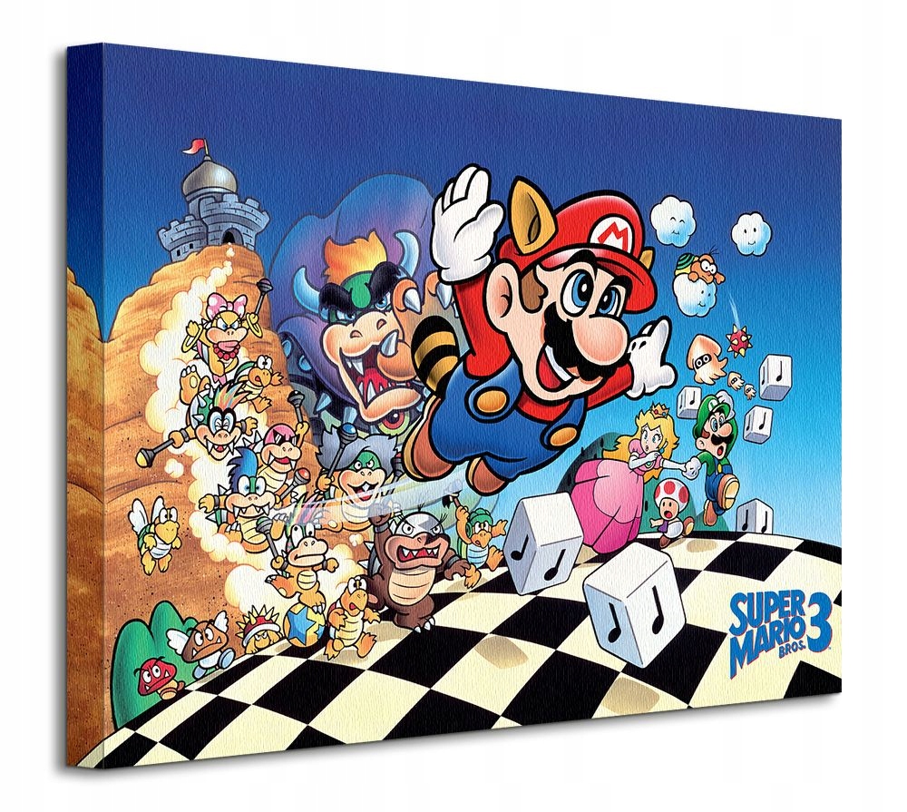 Gra Super Mario Bros Art Obraz na płótnie 40x30 cm (5050293189956