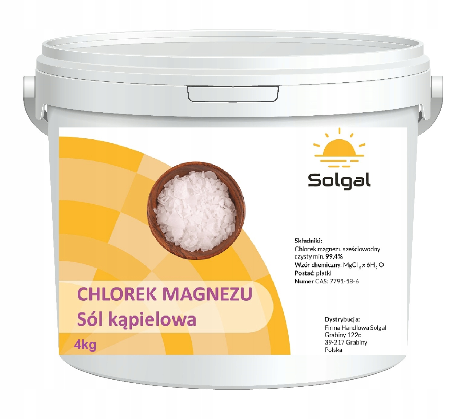 

Chlorek magnezu sól kąpielowa 4kg płatki