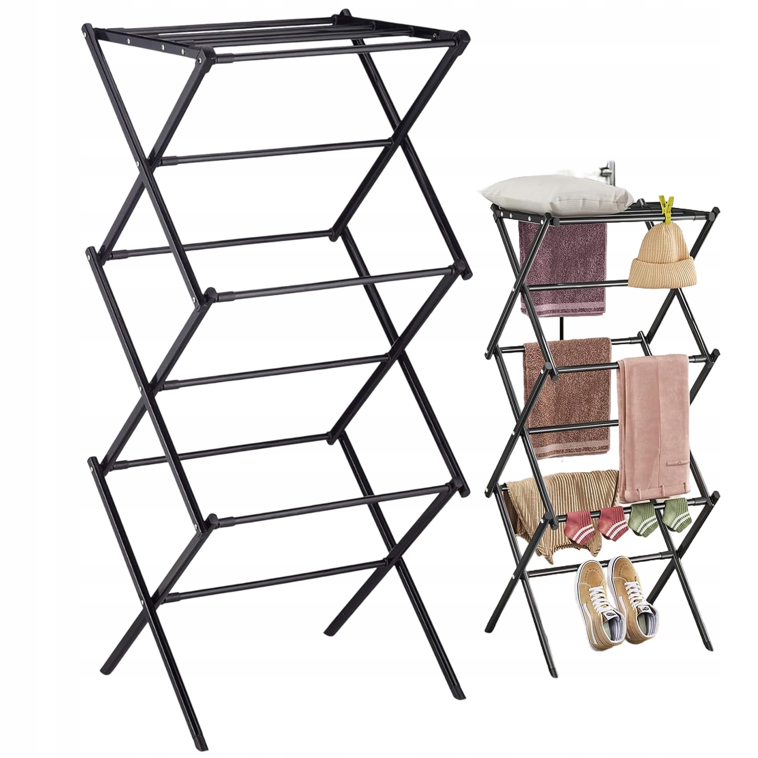 Levně Regulovatelná Sušák S 11 Tyčemi A 6 Úrovněmi Pro Úsporu Místa