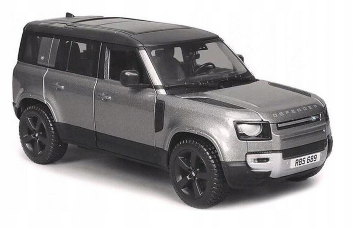 Land Rover Defender 2022 stříbrný 1:24 Bburago