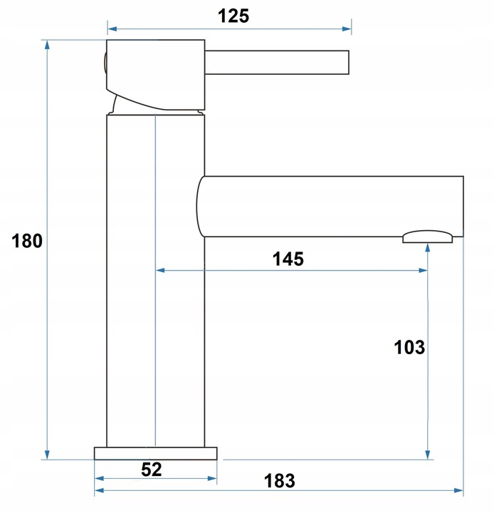 WŁOSKA umywalka ścienna wisząca 60+ bateria czarna Linia ROMSTAL
