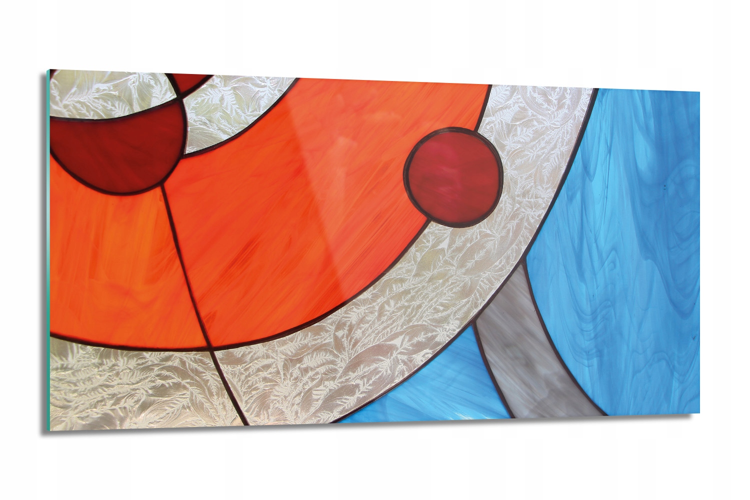 sklenený kuchynský panel Abstraktný vitráž 100x50
