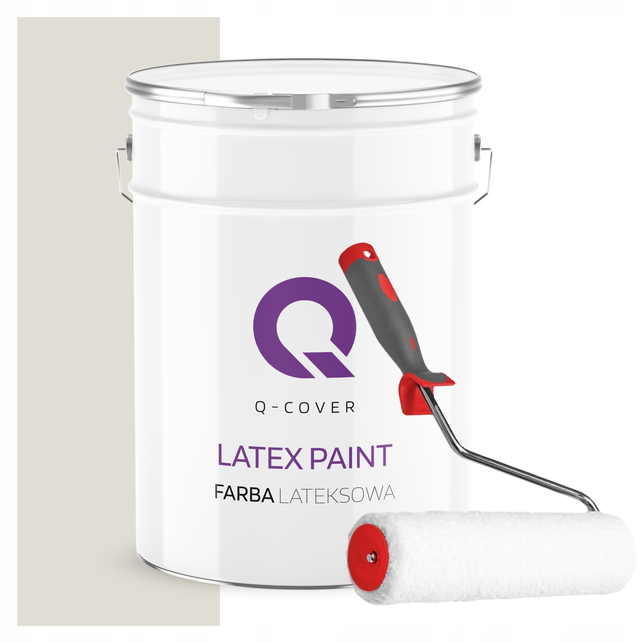 Latexová Nástenná Stropná Farba Matná 10 L Šedá Svetlo Teplá H0008 Valček