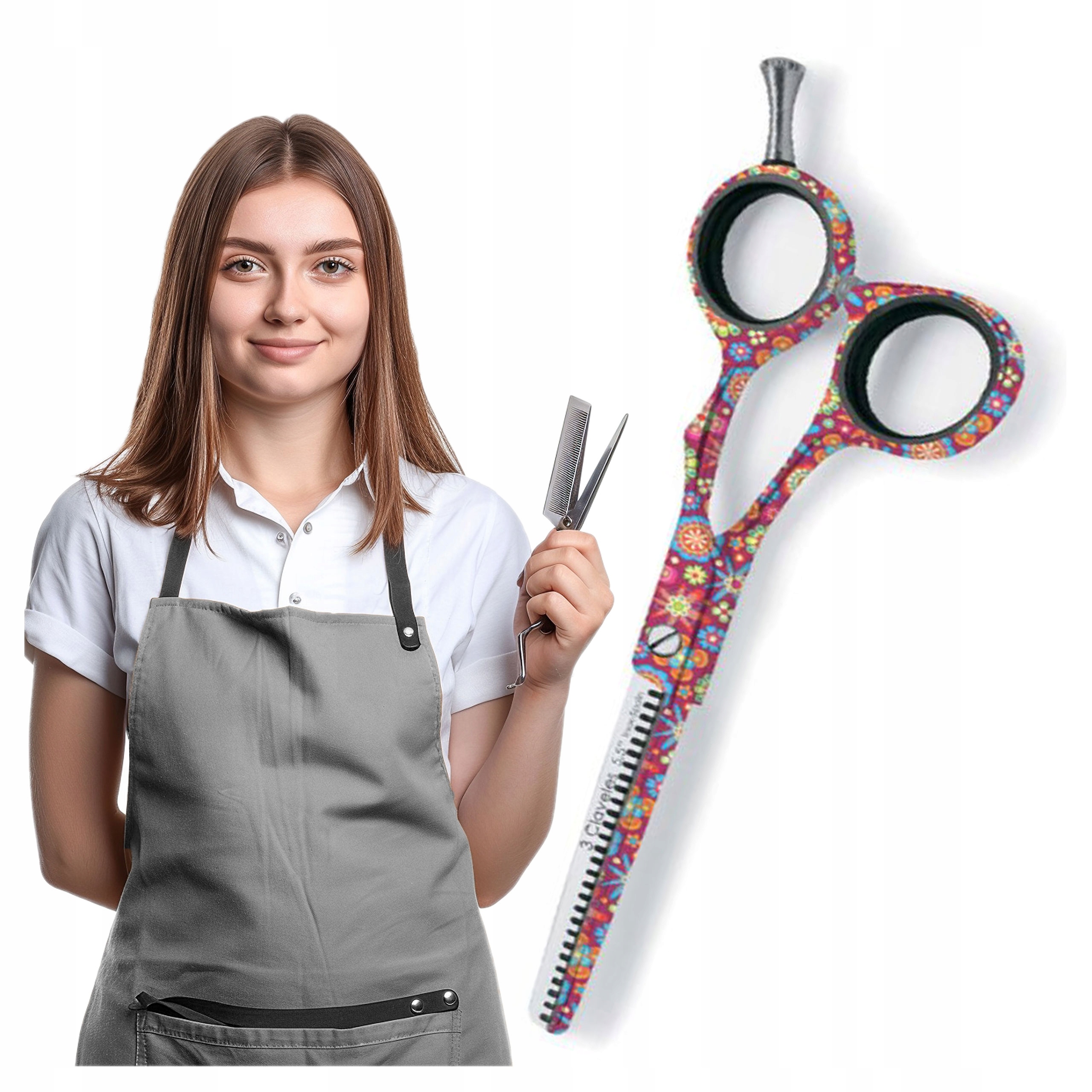 Nůžky na stínování vlasů 5,5 palců Ergonomické Barevné