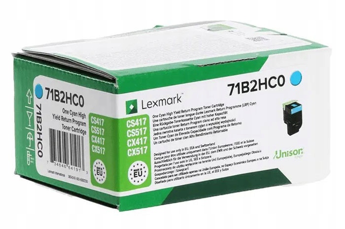 Toner azúrový Lexmark CS417, CS517, CX417, CX517 (71B2HC0)