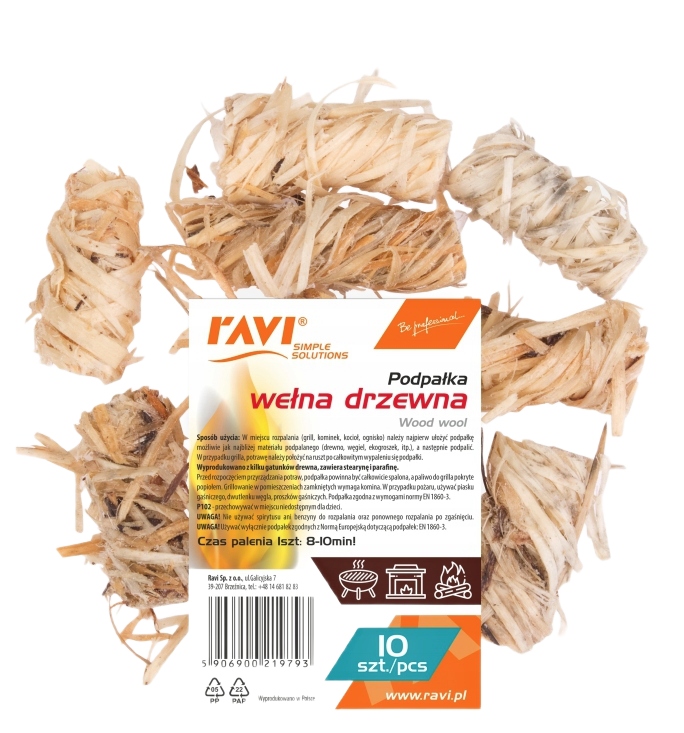 Rozpałka wełna drzewna podpałka Ravi Kod producenta 5906900219793