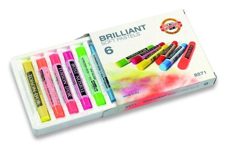 Pastely suché Fluo 6 ks Toison D'or Koh a Noor