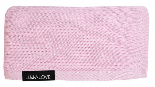 

Lullalove Koc Dzianinowy Letni Mgiełka 90x90 Różow