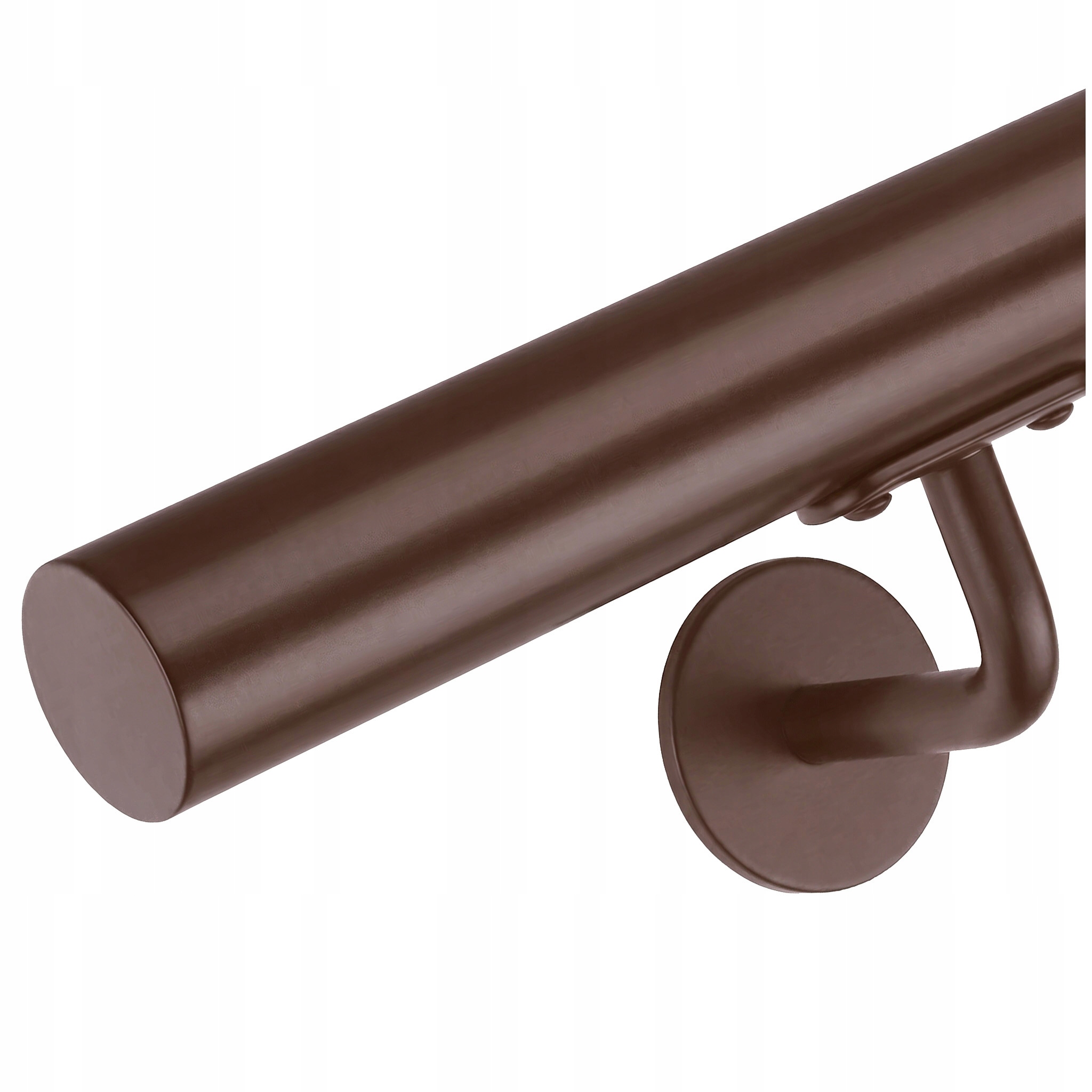 Schodišťové zábradlí Nástěnná zábrana Hnědá 80 cm Nerezová ocel fi 42 mm Loft
