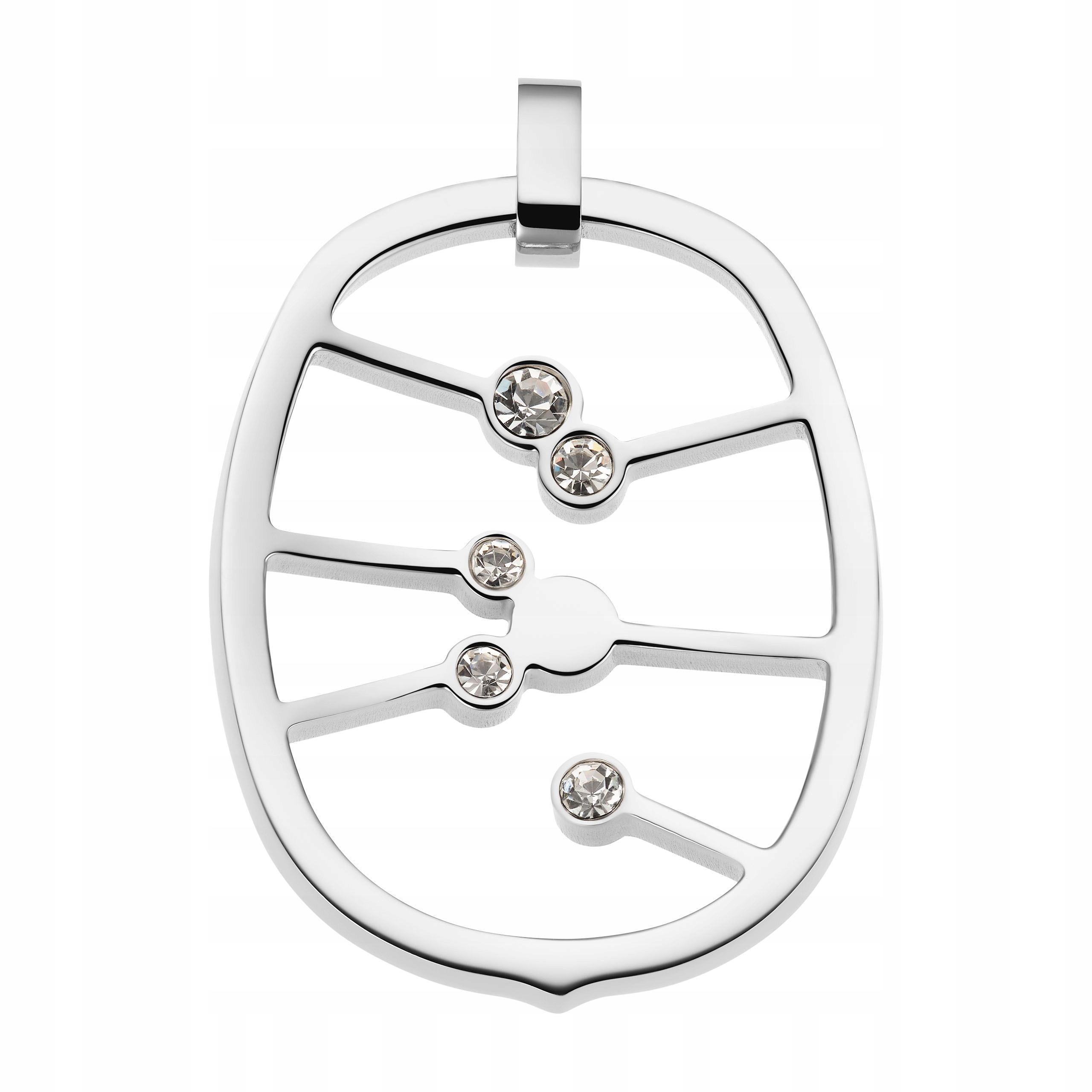 Magnetický přívěsek s krystaly Ocel