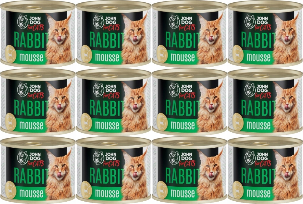 Levně John Dog for Cats Pěna Králík 12 x 200 g