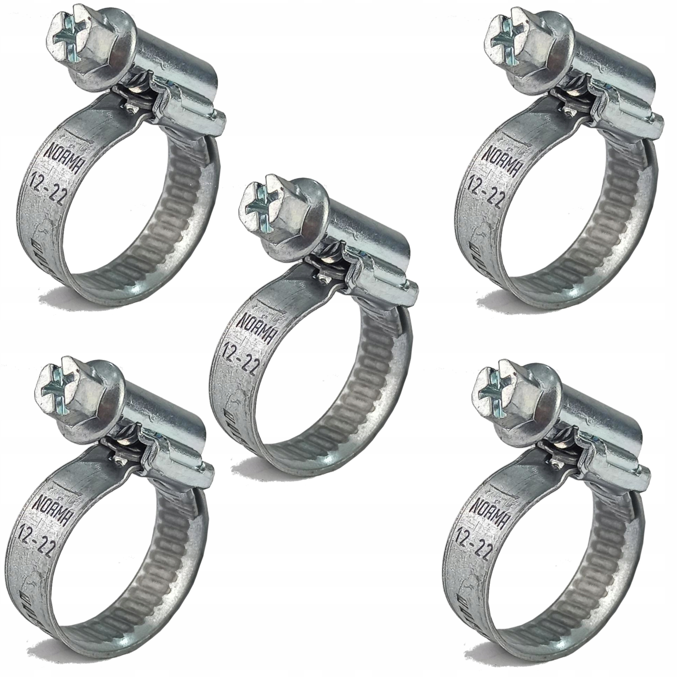 5x Opaska Obejma Zaciskowa Cybant 12-22 9 mm Norma