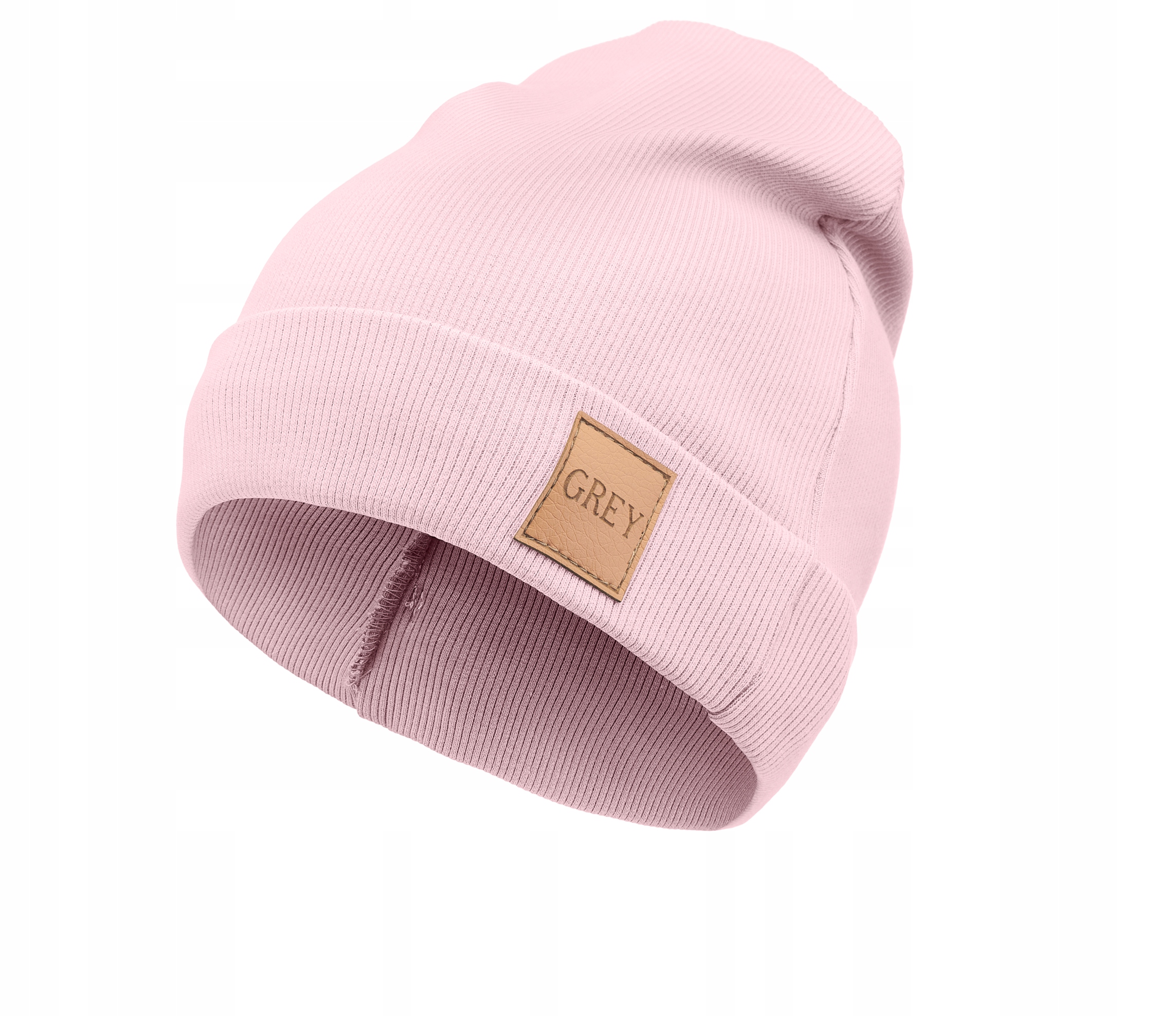 

Czapka wiosenna beanie wygodna prążek 54-60 L