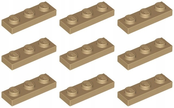 

Lego 3623 Płytka 1x3 piaskowa ciemna (5g) 9 szt.