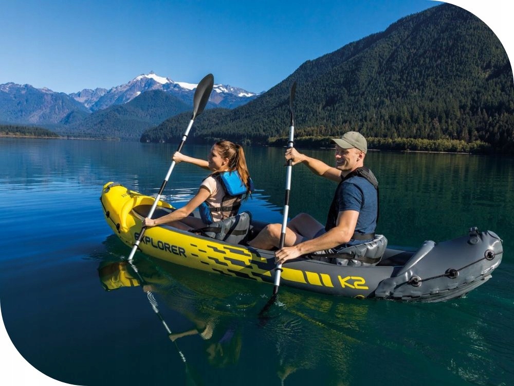 Kajak 2os. Explorer K2 Intex 68307 Pompka Wiosla MODEL 2024 Model 68307