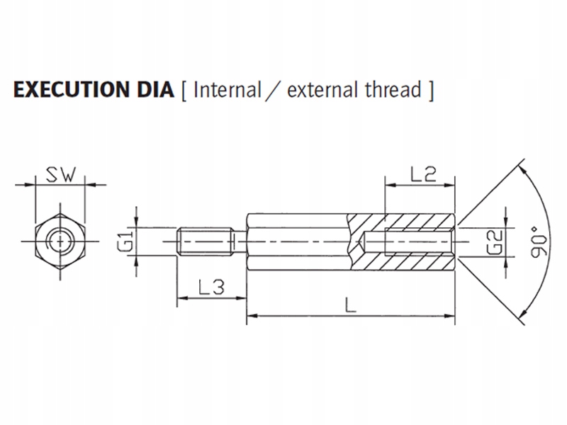 Tulejka dystansowa L:6mm M3; DR213/M3X6-10szt Producent Inna