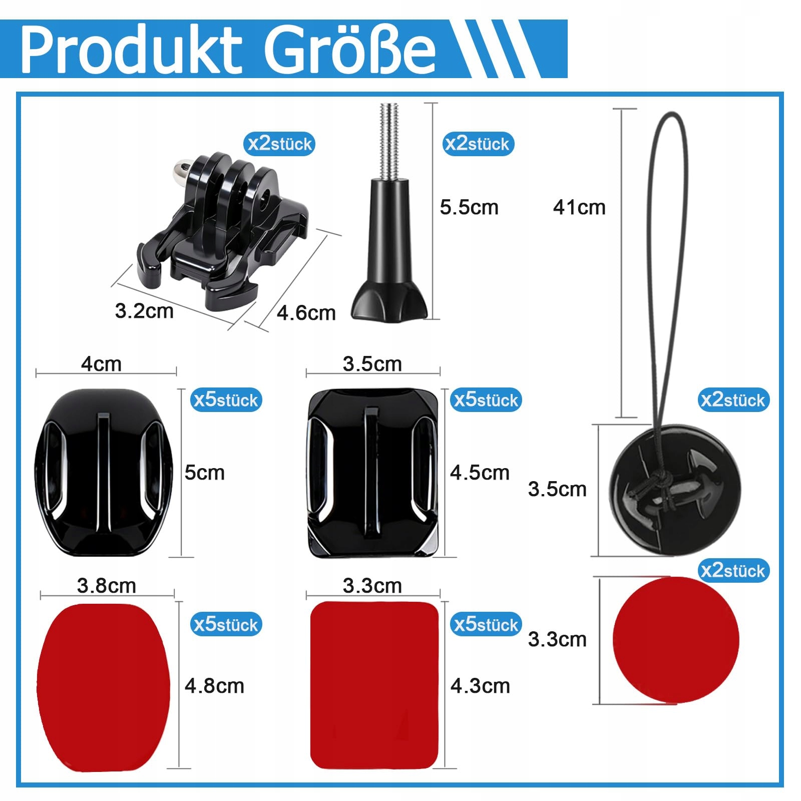 Zestaw 24 Uchwytów Samoprzylepnych Na Kask Do GoPro DJI Insta360 PDKKFF — miniatura 2