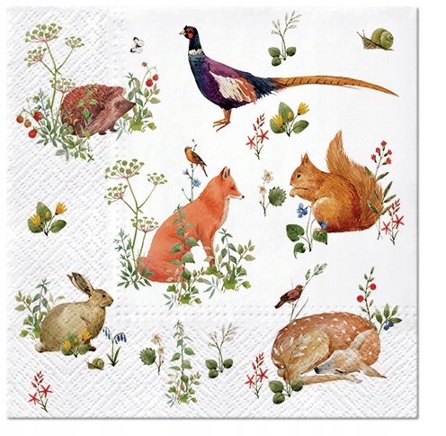 

Serwetki papierowe Paw Animals 33x33 CM