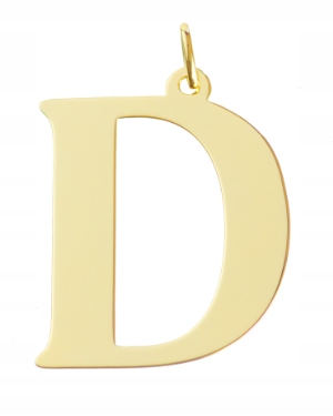

Literka "D" Zawieszka Złota 585 Duża 3cm