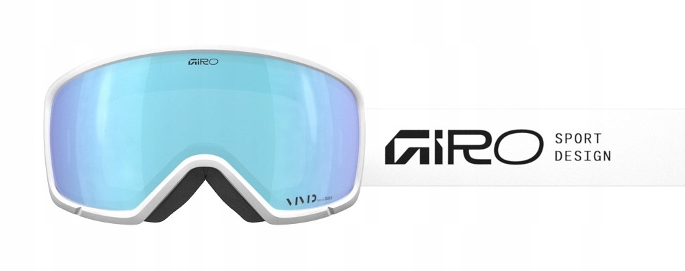 Gogle zimowe Giro Ringo White Stacked (otg) (Sferyczne)VIVID-Carl Zeiss Roy