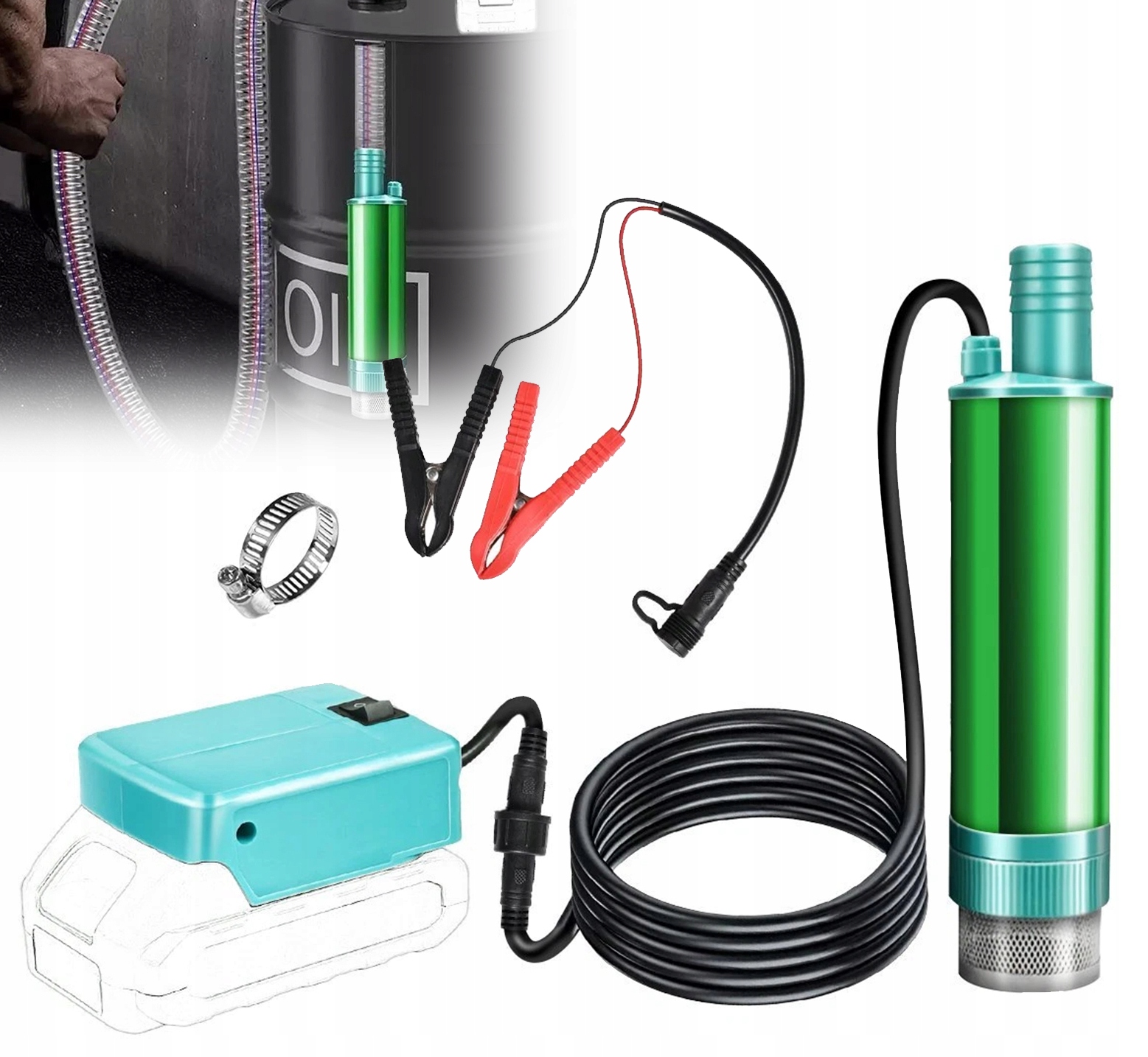 Pro Makita 18V Akku Pompka Pumpa Na Vypouštění Paliva Oleje Vody 24V