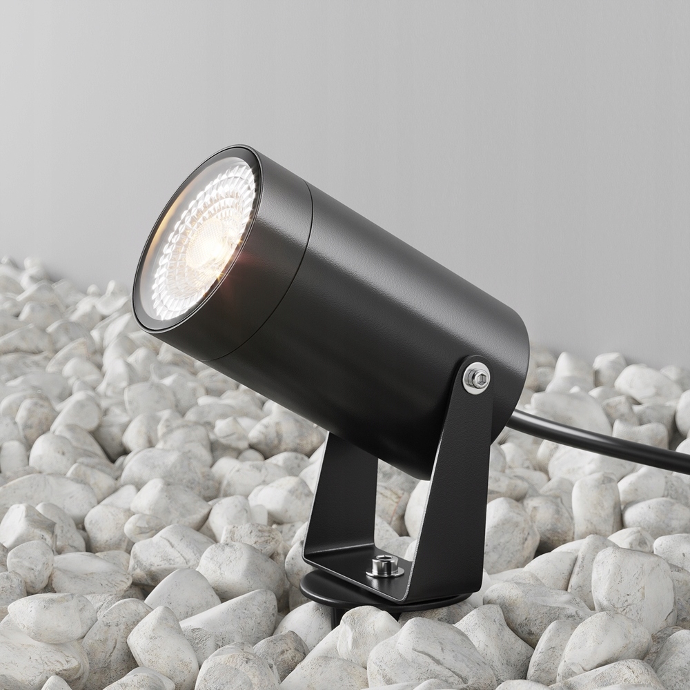 Zahradní reflektorová lampa Maytoni Scope GU10 IP65 černá O025FL-01B 50W