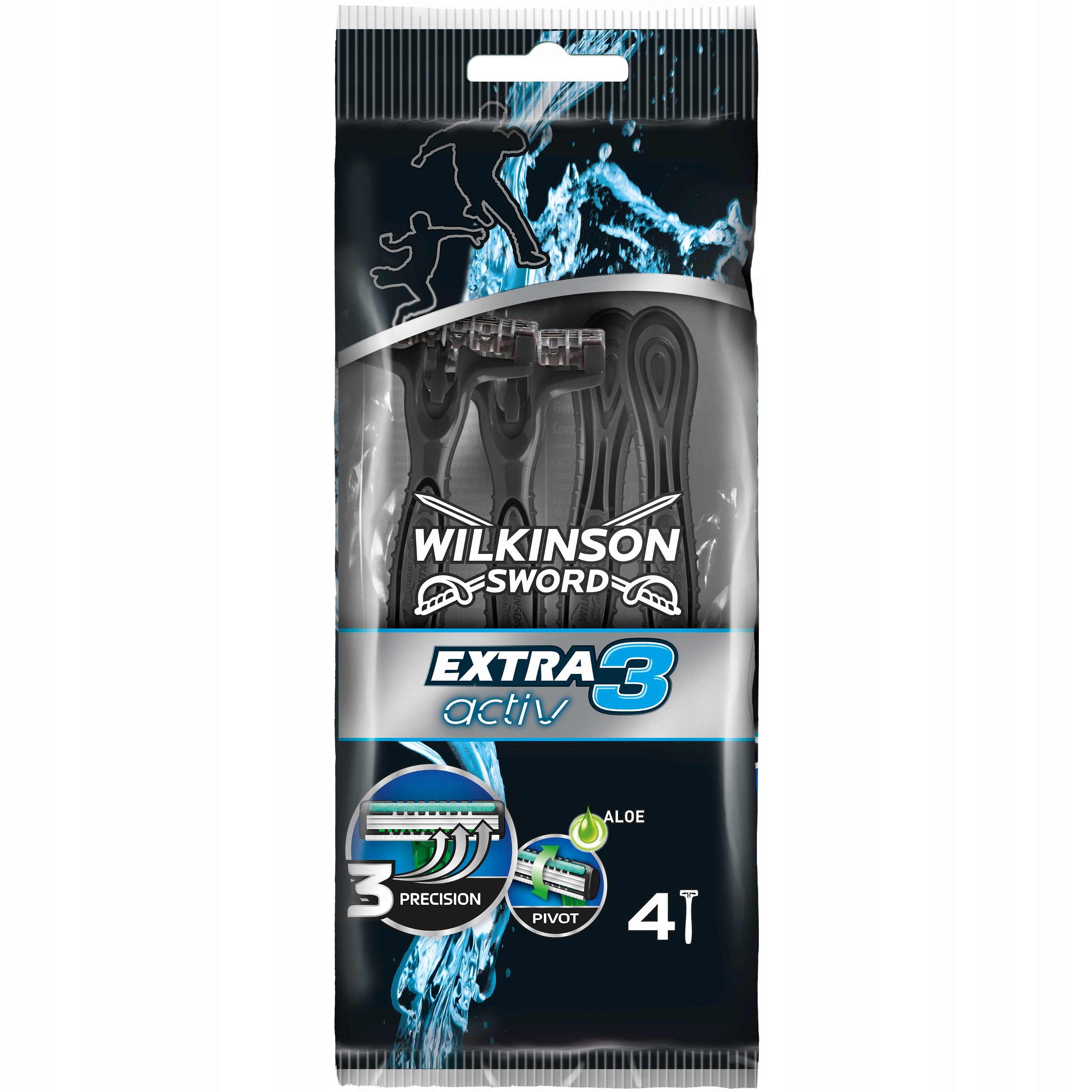 4x Maszynka do Golenia WILKINSON Extra 3 Essential Activ OLD
