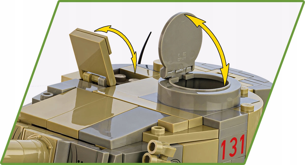 KLOCKI COBI 2588 czołg Panzer VI Tiger no131HC WW2 1275 El. Tygrys Liczba elementów 1275 szt.