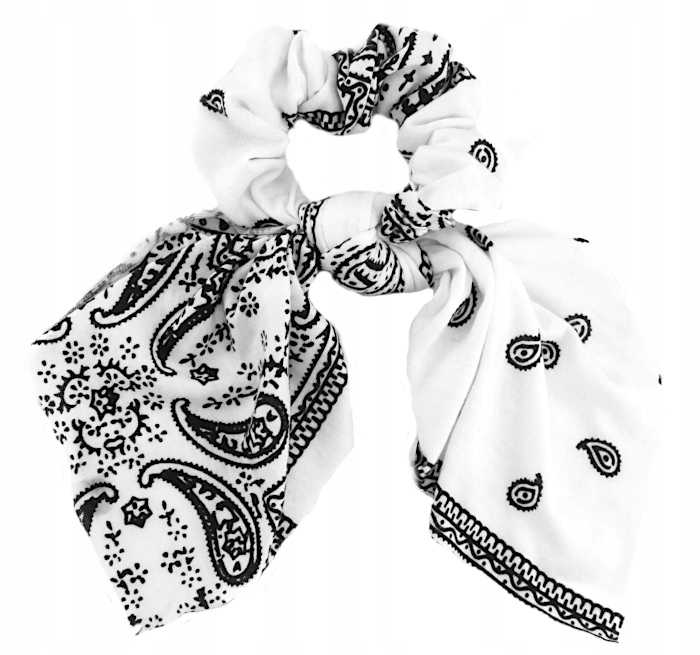 

Gumka Do Włosów Bandama Biała Apaszka Kokardka