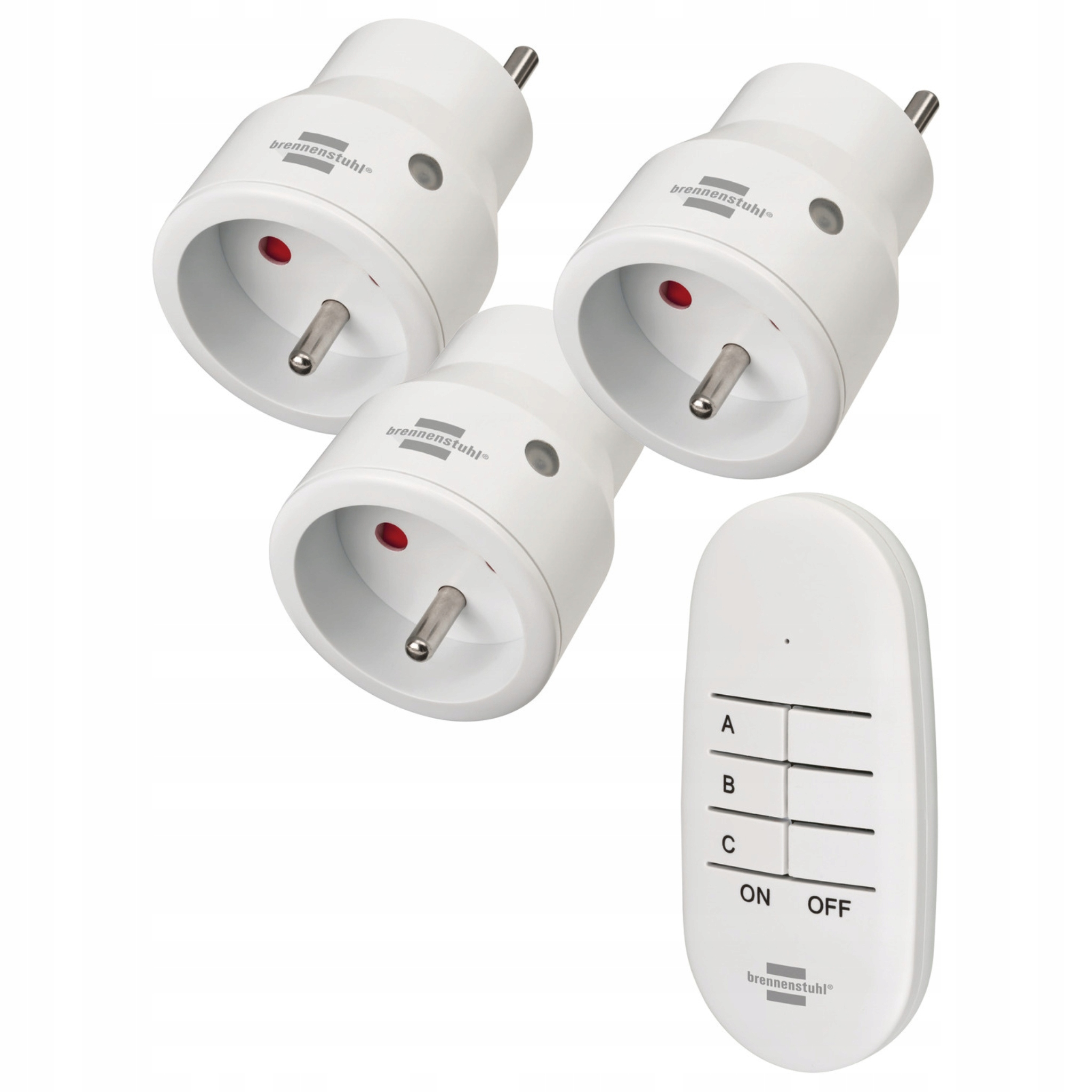Mini zásuvka na dálkové ovládání 3+Pilot Brennenstuhl 2300 W Dosah 25 m Comfort-Line
