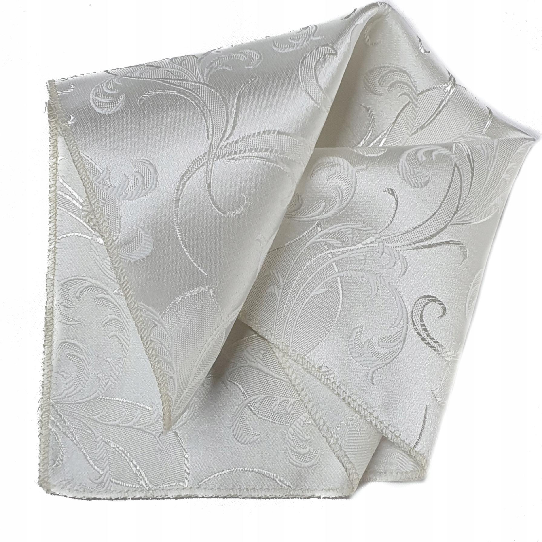 KREMOWA IVORY KWIATOWA POSZETKA CHUSTECZKA