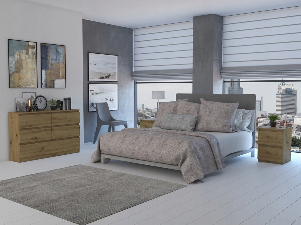 KOMODA NOWOCZESNA 120 cm POJEMNA SZAFKA REGAŁ SZUFLADY MEBLE DĄB ARTISAN Kod producenta KOMODA NOWOCZESNA 120 cm POJEMNA SZAFKA