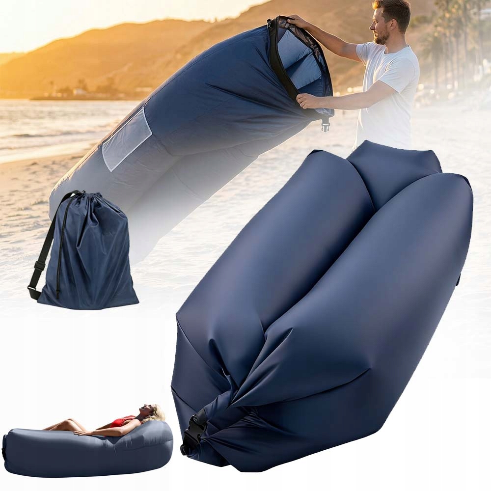 Nadmuchiwana Rozkładana Sofa Lazy Bag Air Na Plaże Fotel Materac Leżak