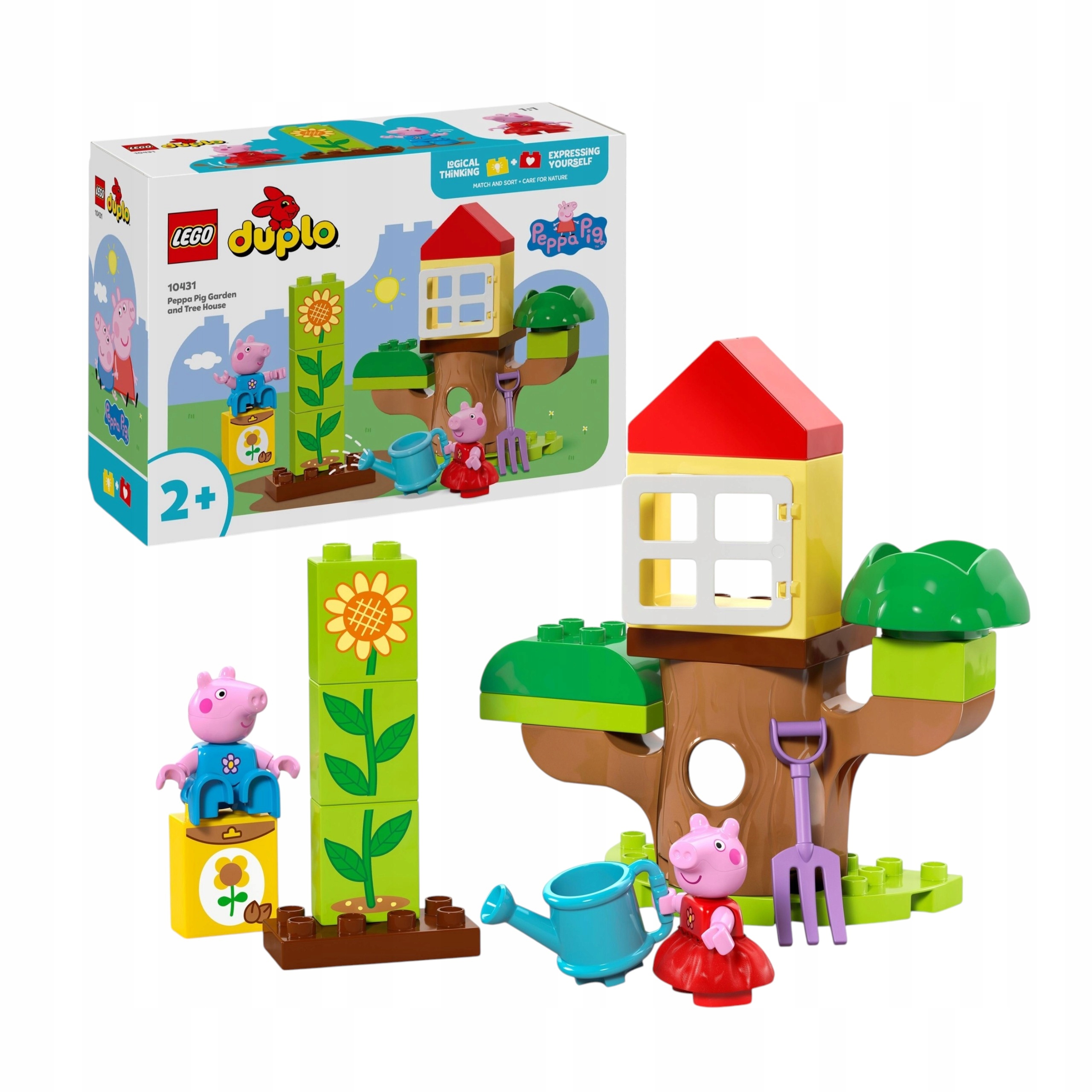 prasátko Pepa Lego Duplo 10431 Zahrada a domeček na stromě Stavebnice pro děti od 2 let