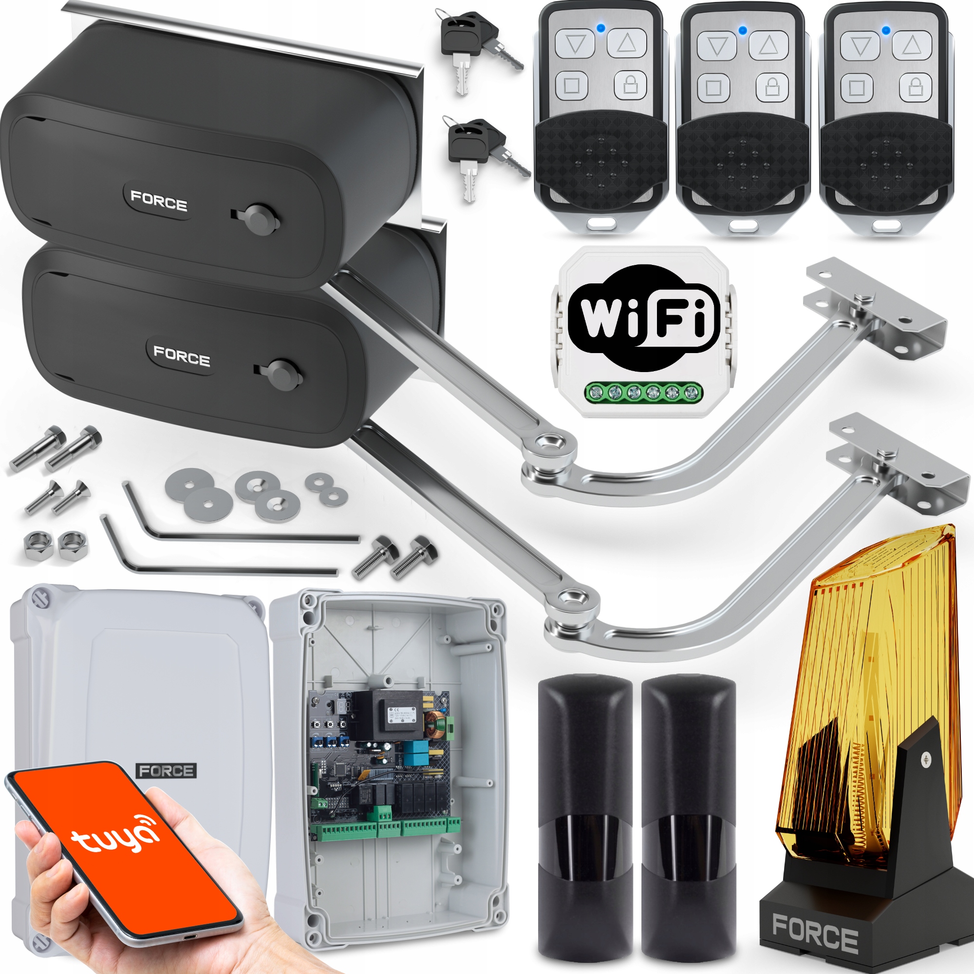 Sada Pro Křídlové Brány Force V400 Ls Do 8 M 400 Kg S Koncovkami