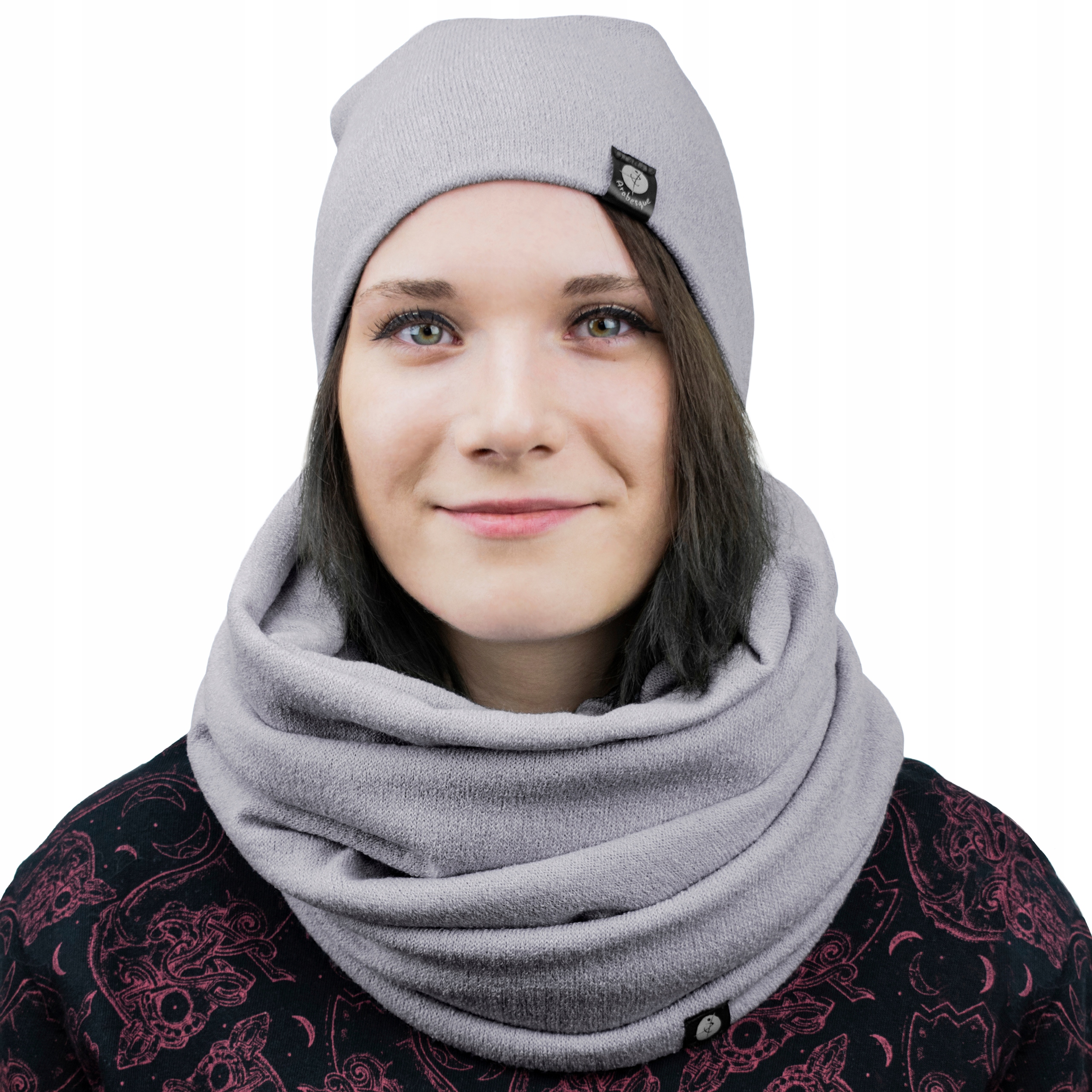 DAMSKI KOMPLET CZAPKA SMERFETKA KOMIN TUBA ROZM. M Model Czapka komin damski