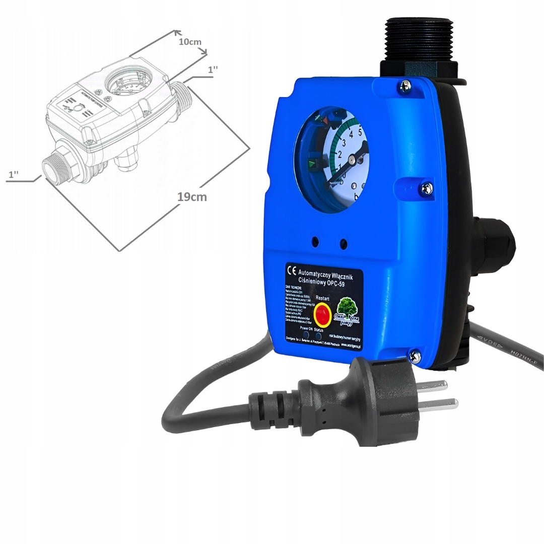Włącznik Wyłącznik Ciśnieniowy Sterownik Automatyczny Suchobieg OPC59 Pompy