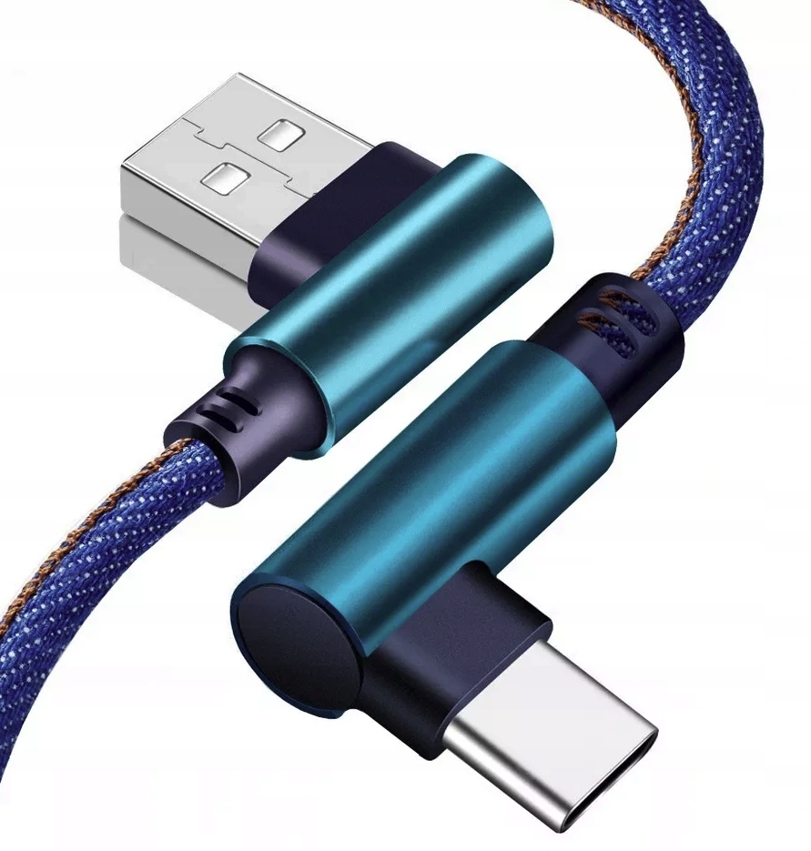 

Kabel Usb typ-C kątowy szybkie ładowanie Qc 2m