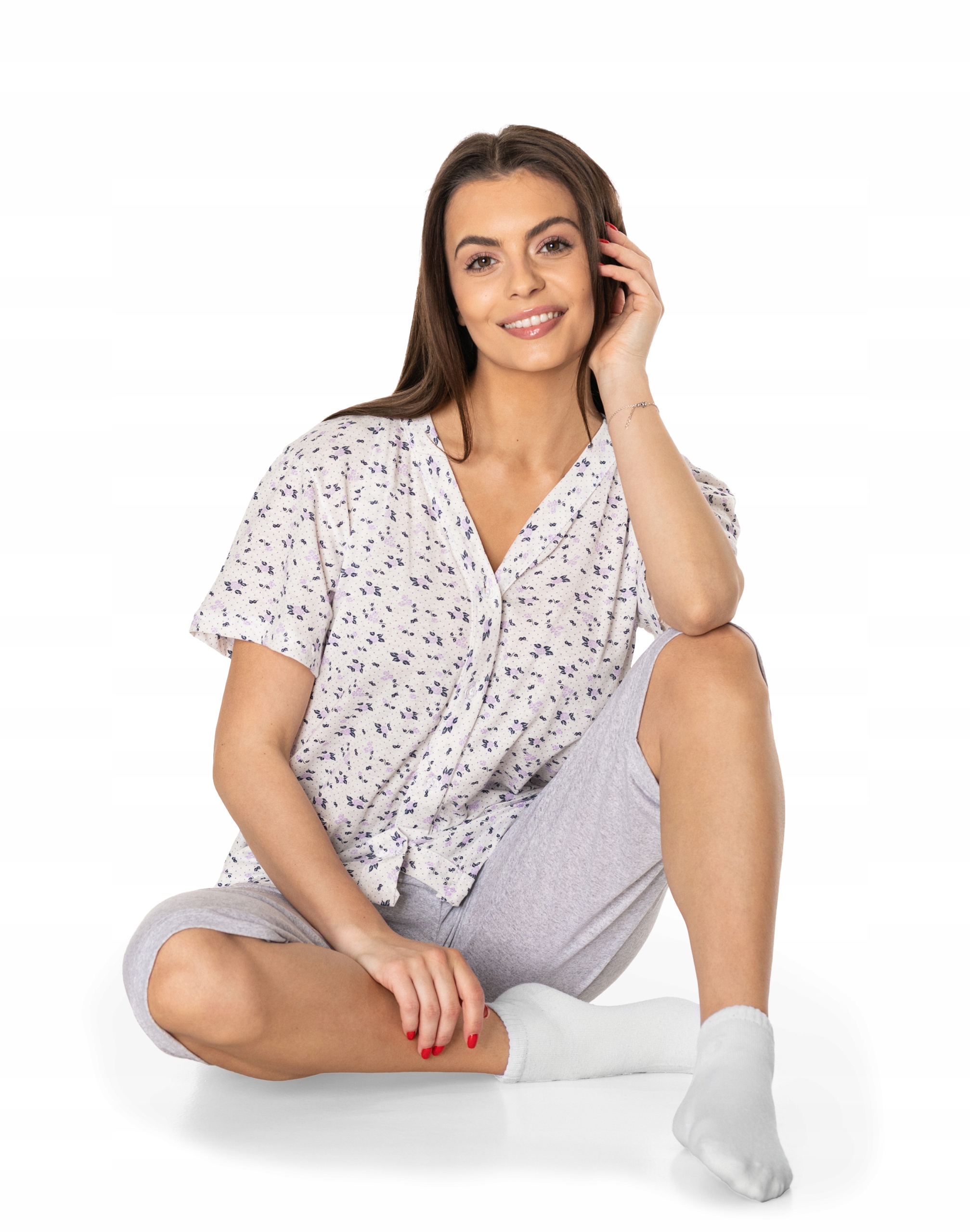 

Piżama Damska Bawełniana Krótki Rękaw 14003-2 XXL