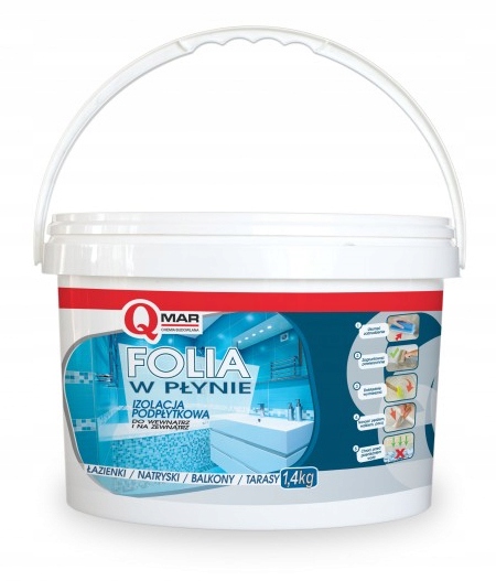 QMAR - FOLIA W PŁYNIE HYDROIZOLACJA ŁAZIENKI 1,4KG