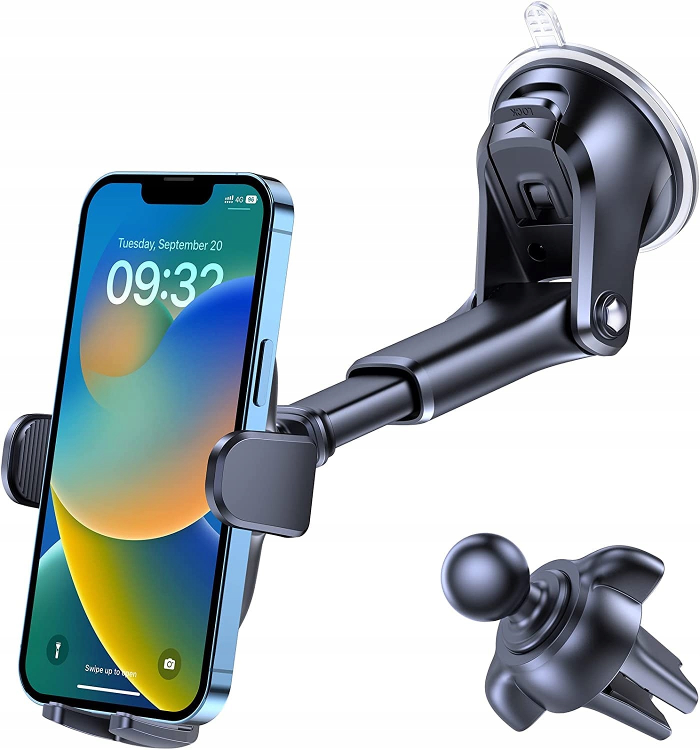 OQTIQ Uchwyt Samochodowy Na Telefon 360° Do Szyby i Deski Rozdzielczej — miniatura 8