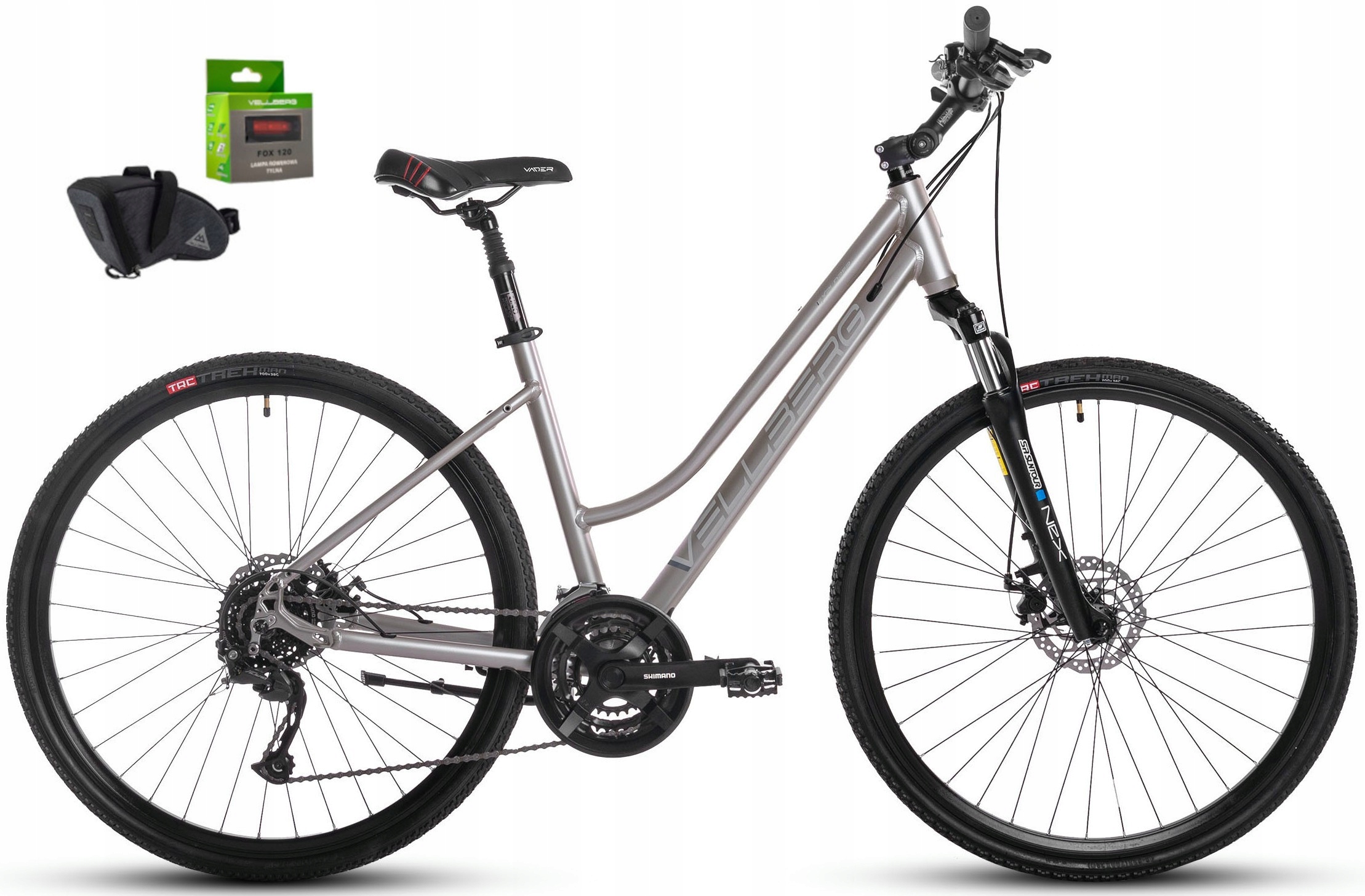 Rower Crossowy Damski 28 Vellberg Explorer 1.0 Disc 3x8 20" 2025 Gra