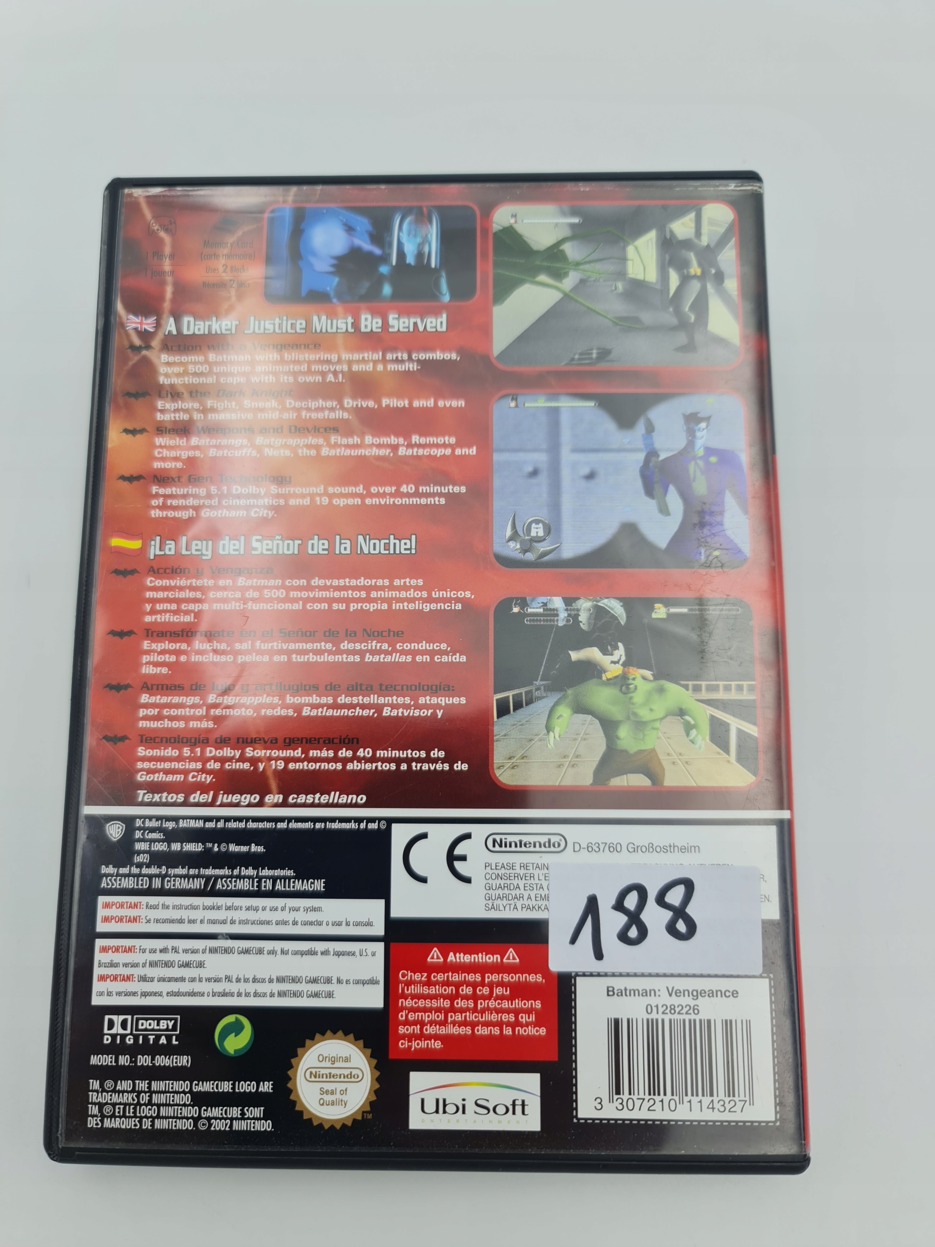 NINTENDO GAMECUBE BATMAN VENEGANCE Platforma Nintendo GameCube